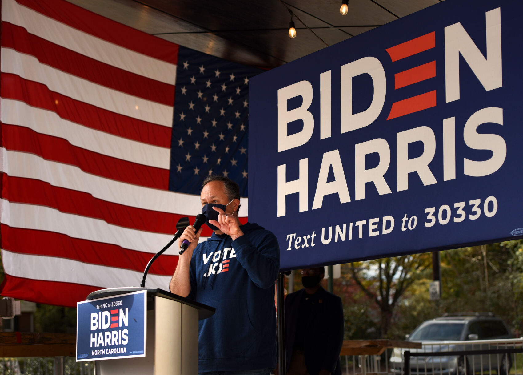 Doug Emhoff campaign stop